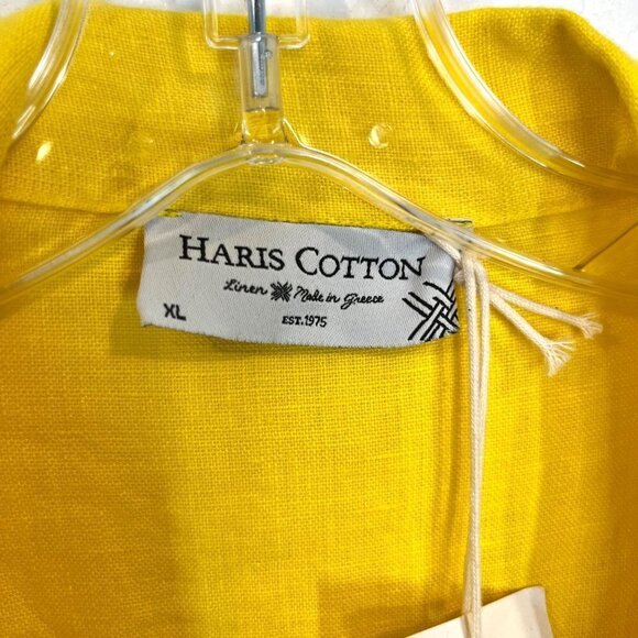 NWT Haris Cotton Long Sleeved 100% Linen Trucker Jacket Button up Size XL - Picture 6 of 10